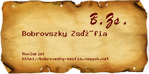 Bobrovszky Zsófia névjegykártya